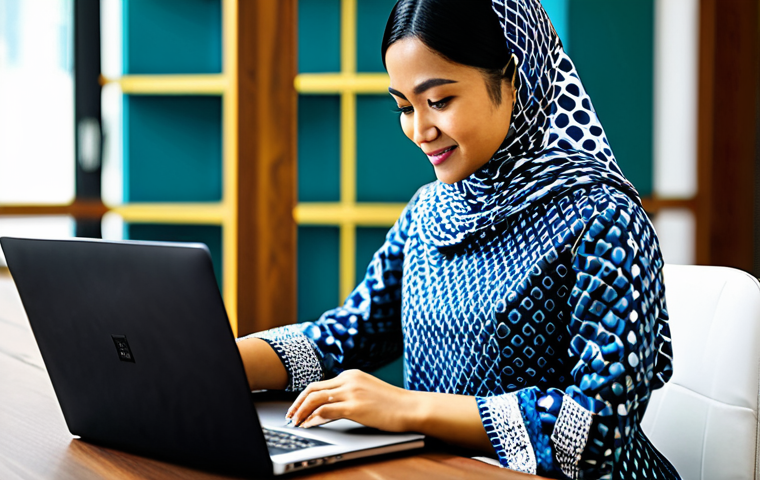 **

"A professional Malay businesswoman in a modern *baju kurung*, working on a laptop in a bright co-working space in Kuala Lumpur, fully clothed, appropriate attire, safe for work, perfect anatomy, natural proportions, professional photography, high quality, modern aesthetic, *batik* accents."

**