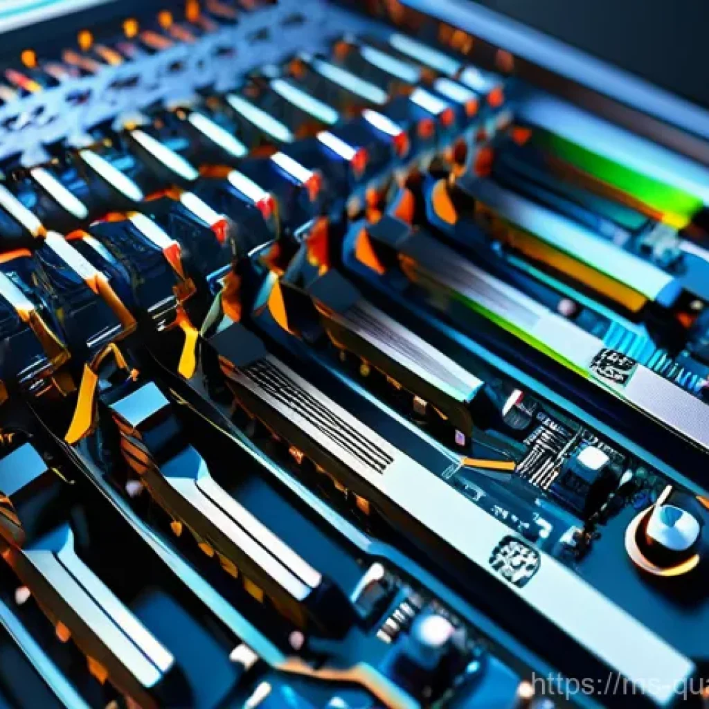 양자컴퓨터의 실용화 - Here are three detailed image prompts in English, designed to visualize concepts from quantum comput...