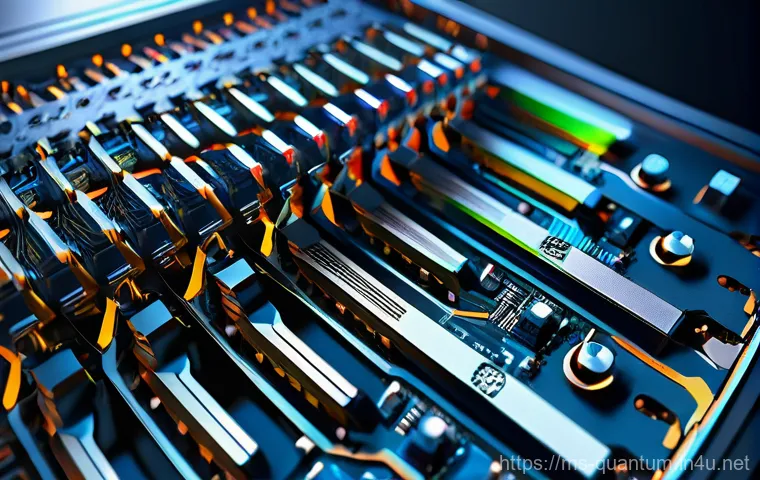 양자컴퓨터의 실용화 - Here are three detailed image prompts in English, designed to visualize concepts from quantum comput...